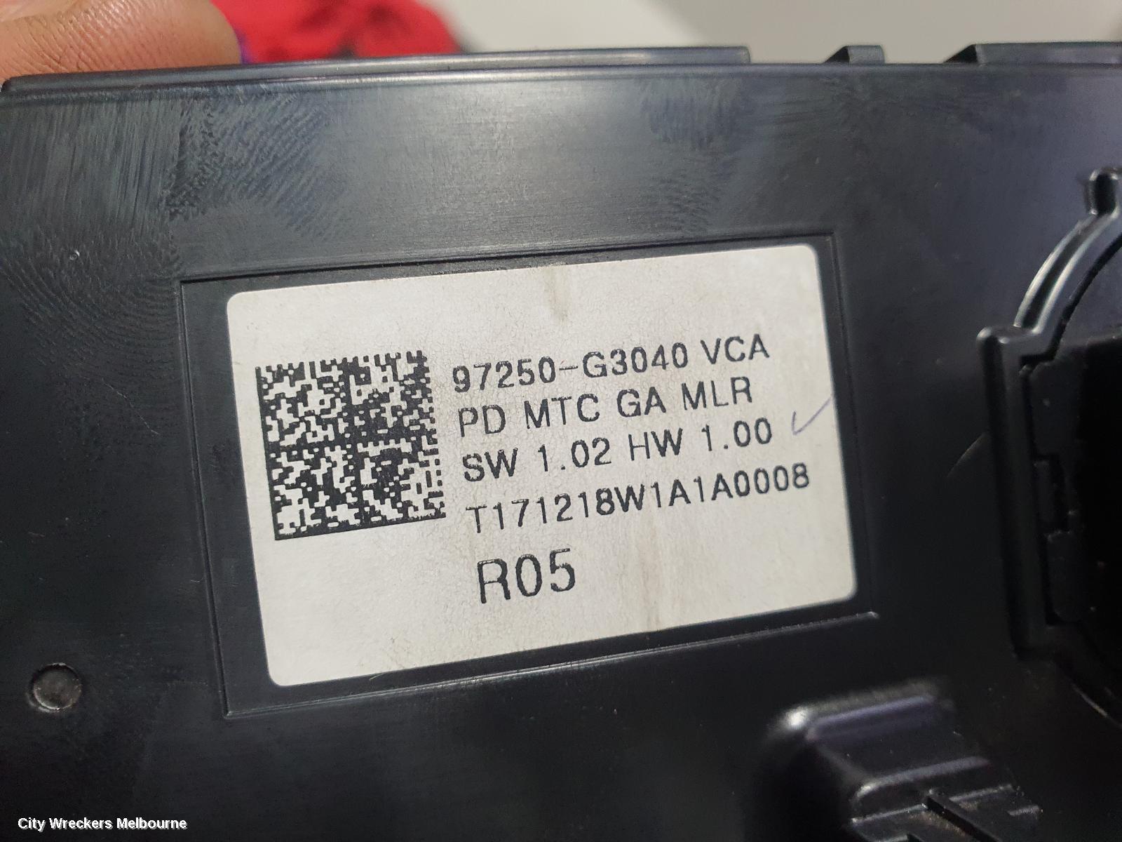 HYUNDAI I30 HEATER/AC CONTROLS, DUAL ZONE CLIMATE CONTROL TYPE, PD, 03/2017 ONWARDS