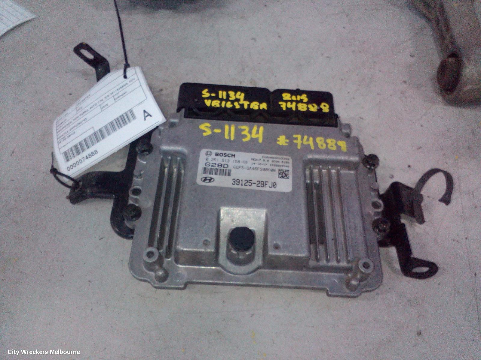 HYUNDAI VELOSTER ECU, ENGINE ECU, NON TURBO, AUTO T/M, P/N 391102BBN0, ECU ONLY, FS, 12/2011 - 02/2018
