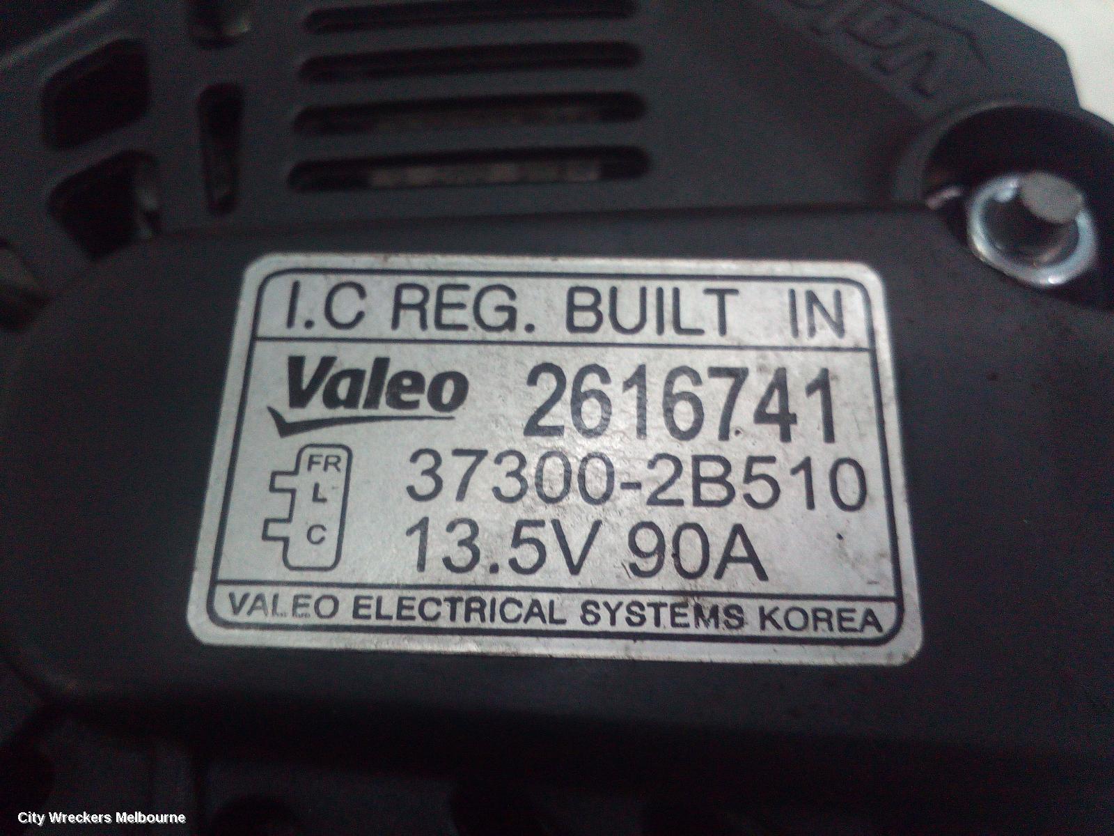 HYUNDAI VELOSTER ALTERNATOR, 1.6, G4FD, FS, 12/2011 - 02/2018