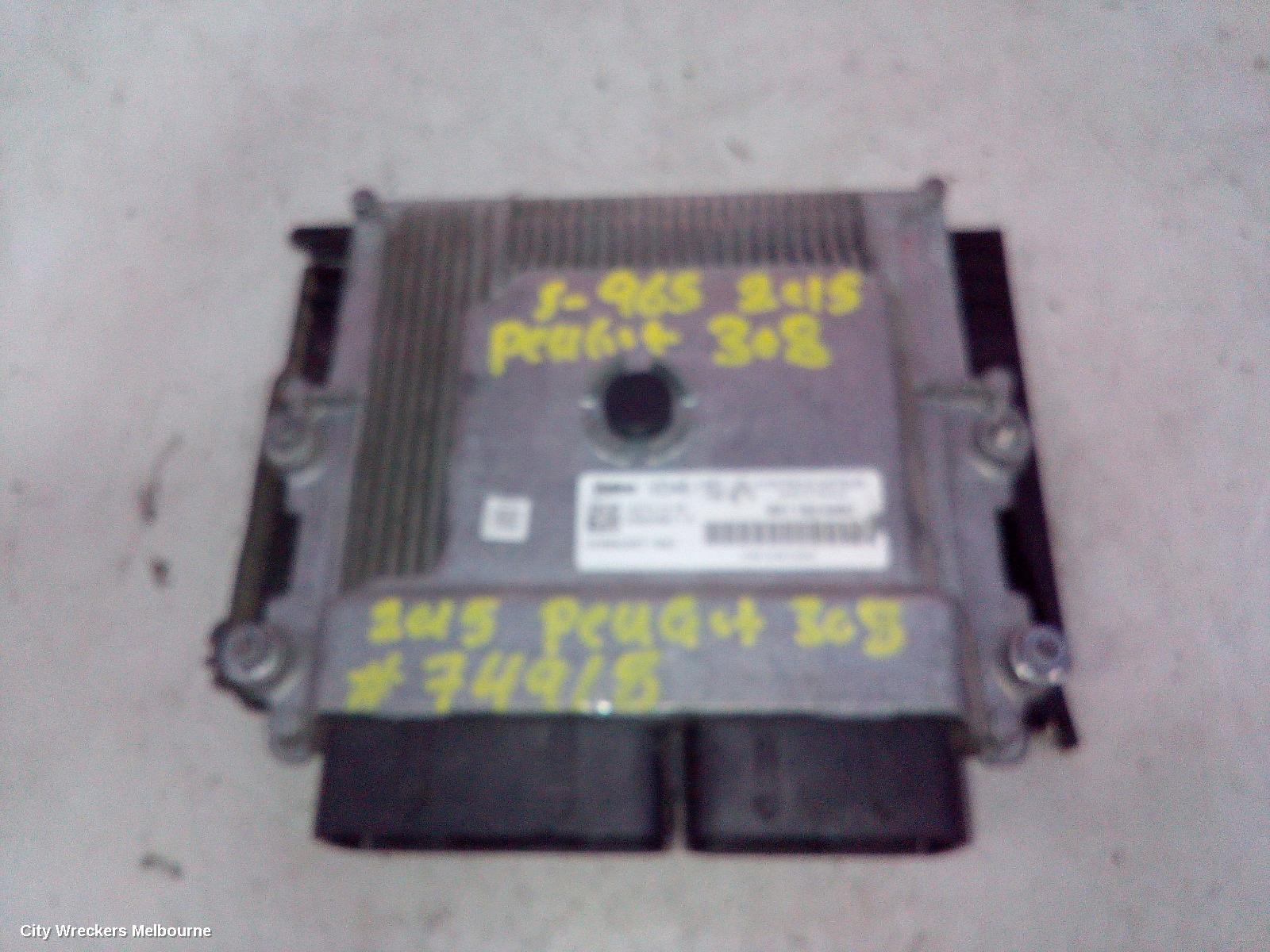 PEUGEOT 308 ECU, ENGINE ECU, 1.2, PETROL, ECU ONLY, T9, 10/2014 ONWARDS