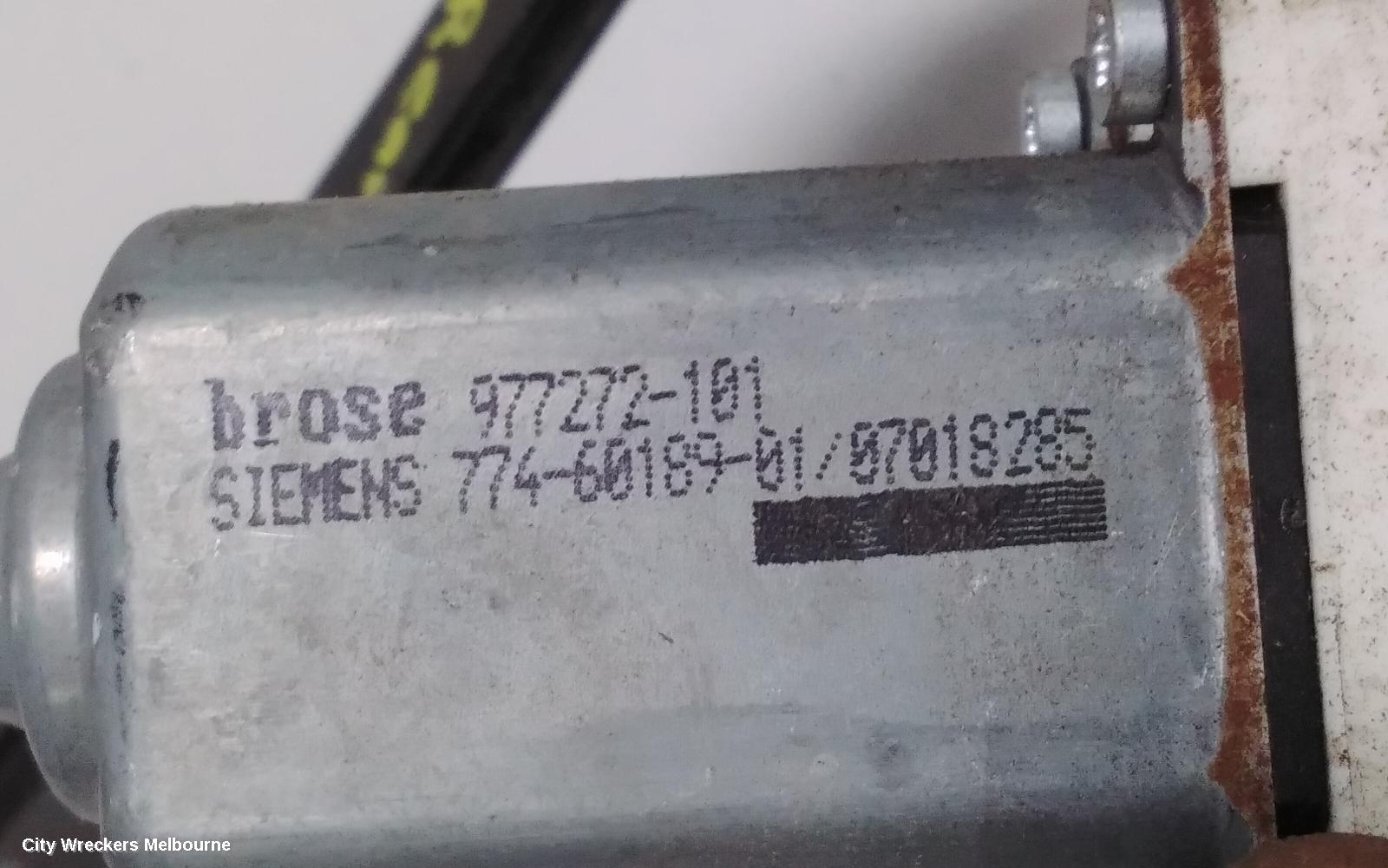 AUDI Q7 RIGHT REAR WND REG/MOTOR, 4L, 09/2006 - 08/2015