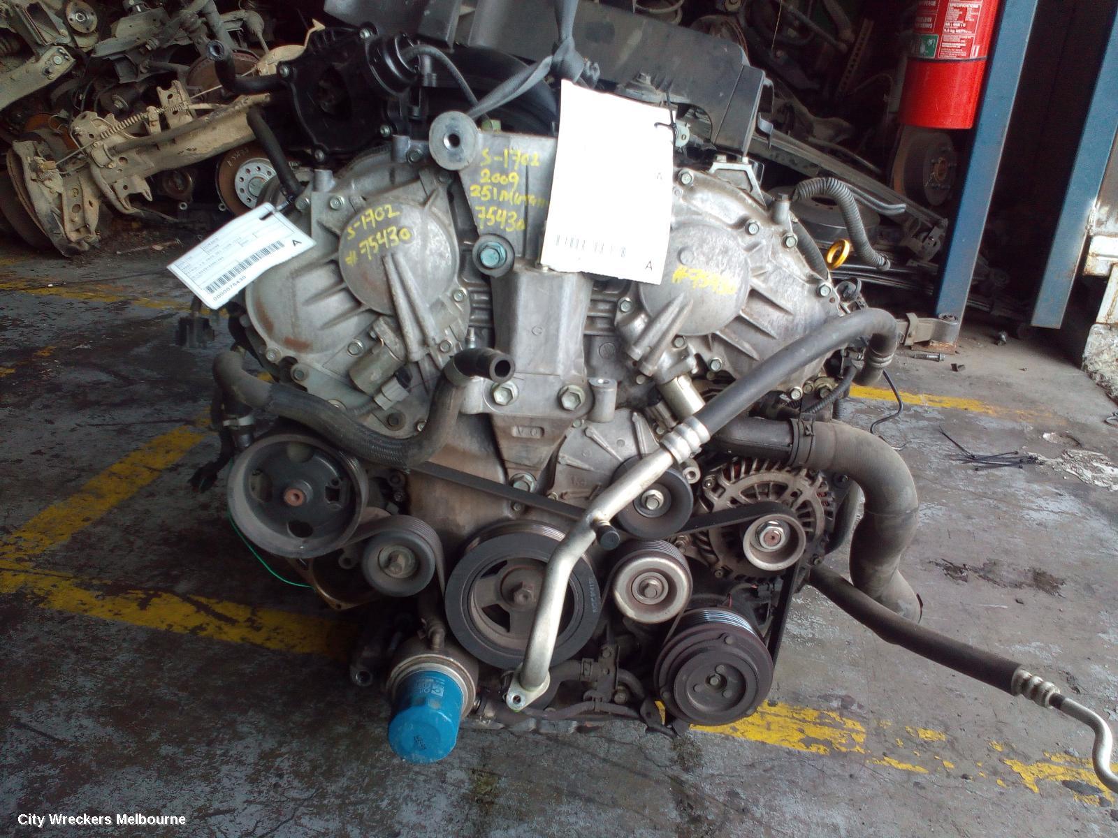 NISSAN MURANO ENGINE, PETROL, 3.5, VQ35, Z51, 12/2008 - 12/2014