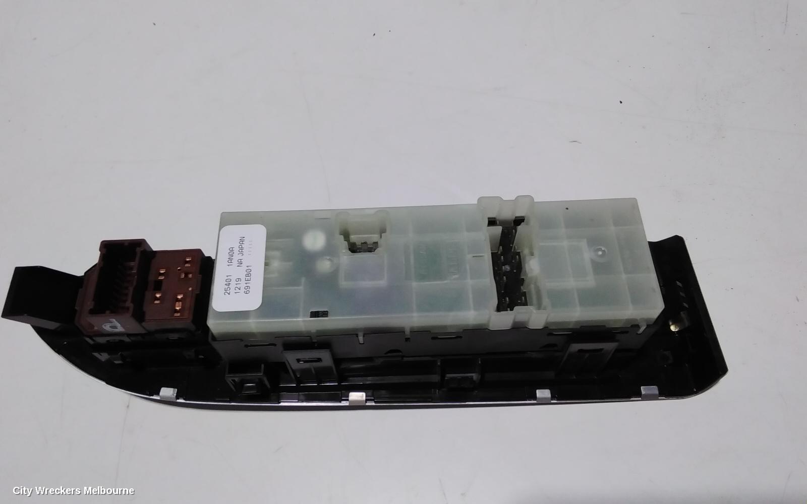 NISSAN MURANO PWR DR WIND SWITCH, RH FRONT (MASTER SWITCH), Z51, ST TYPE, 12/2008 - 12/2014