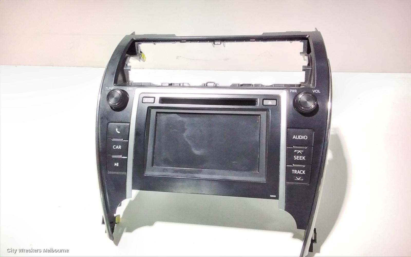 TOYOTA CAMRY RADIO/CD/DVD/SAT/TV, 6.1IN TOUCHSCREEN (P/N ON FACE 100035), ASV50/AVV50, 12/2011 - 05/2015