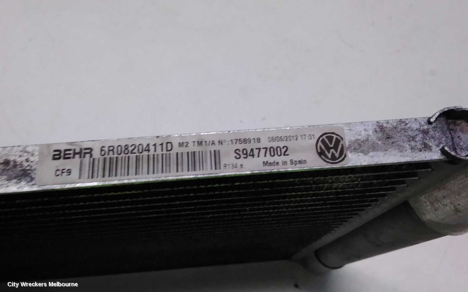 VOLKSWAGEN POLO A/C CONDENSER, 6R, NON GTI, 05/2010 - 09/2017