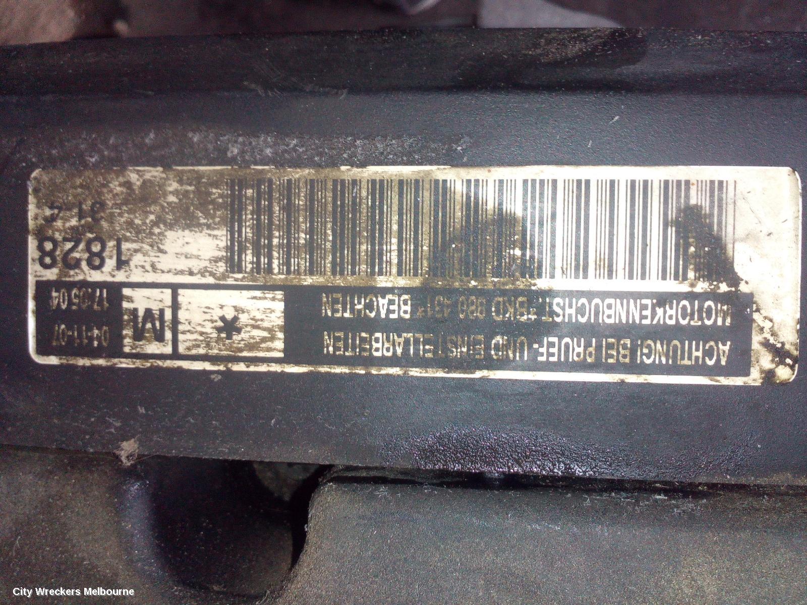 SKODA OCTAVIA TRANS/GEARBOX, AUTO, FWD, DIESEL, 2.0, TURBO, 6 SPEED, 1Z, LQV CODE, 01/2004 - 10/2013