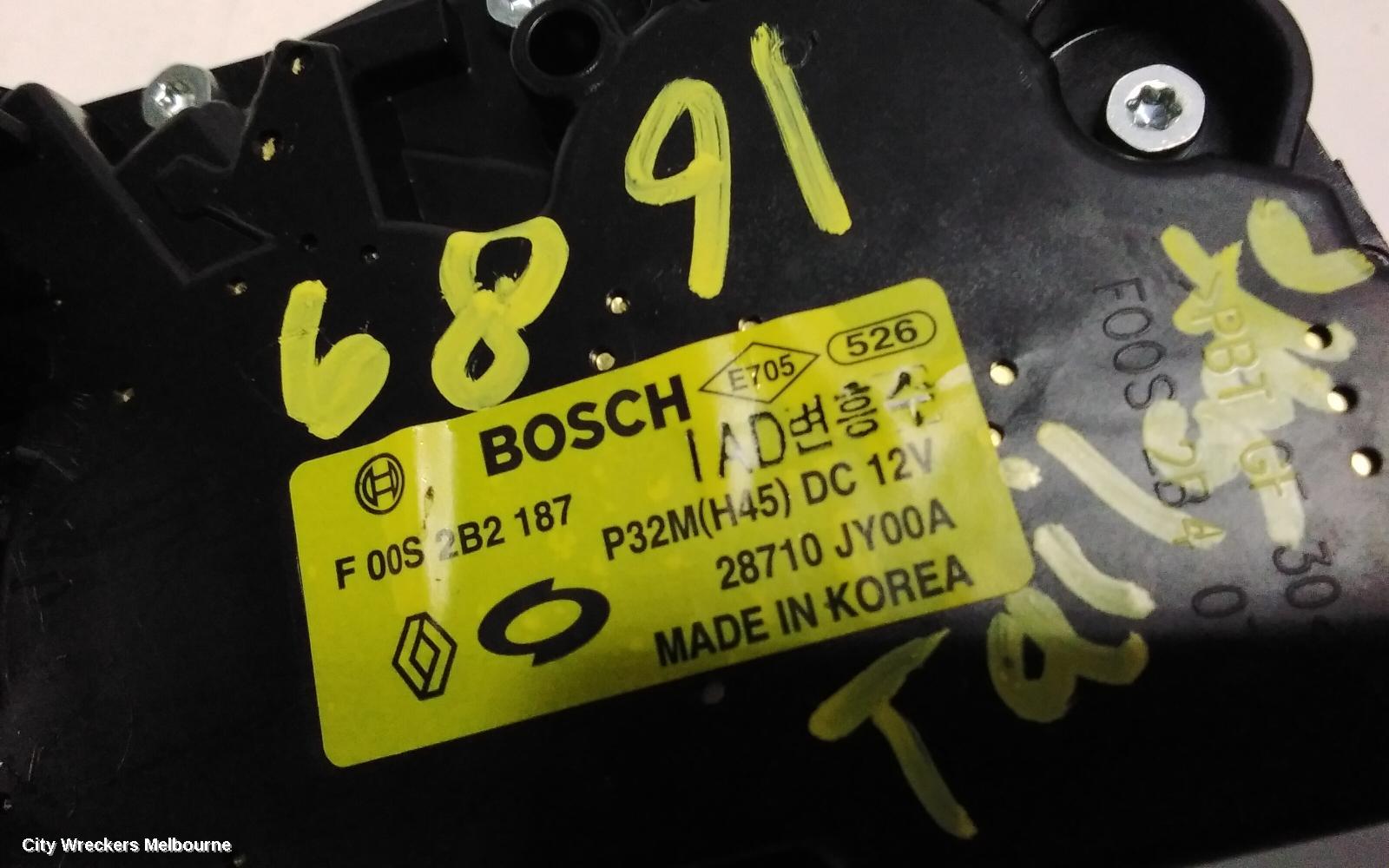 RENAULT KALEOS WIPER MOTOR, TAILGATE, H45, 09/2008 - 04/2016