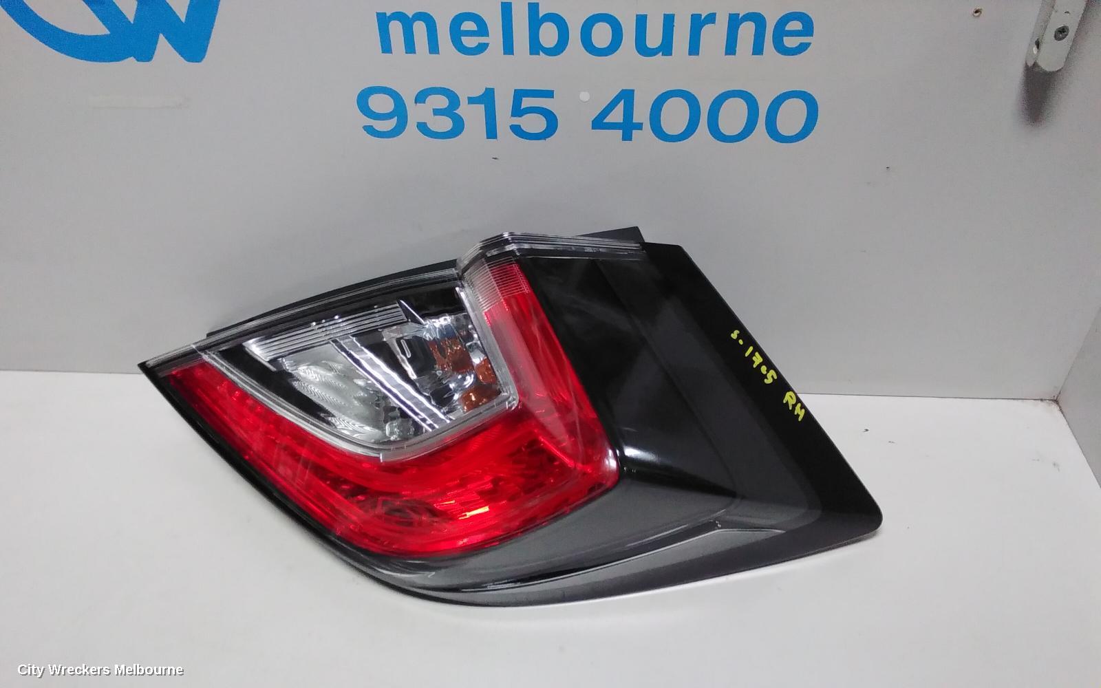 HONDA CIVIC RIGHT TAILLIGHT, IN BODY, HATCH, 10TH GEN, LED TYPE, 02/2017 ONWARDS