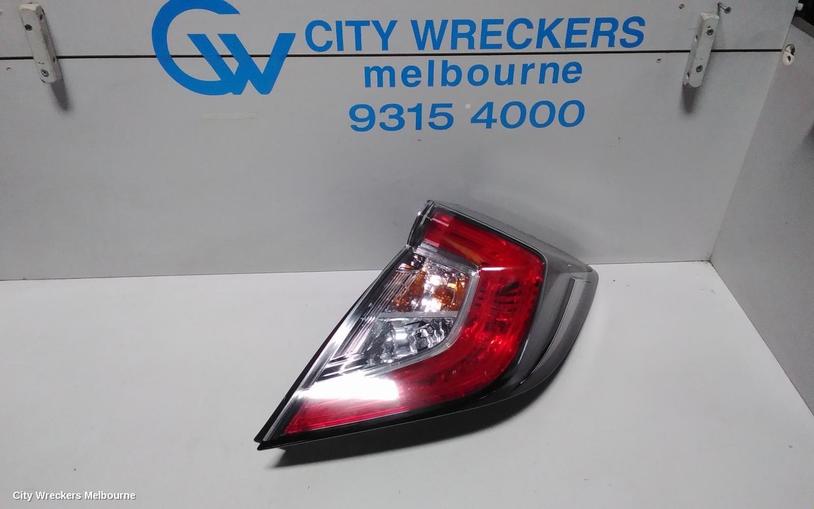 HONDA CIVIC RIGHT TAILLIGHT, IN BODY, HATCH, 10TH GEN, LED TYPE, 02/2017 ONWARDS
