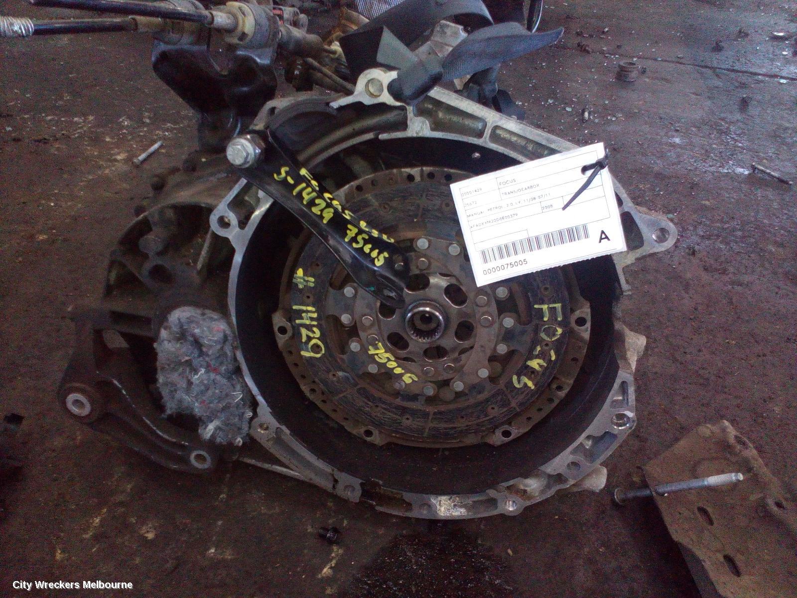 FORD FOCUS TRANS/GEARBOX, MANUAL, PETROL, 2.0, NON SPEEDO SENSOR IN SIDE OF BOX, LS-LT, 06/2005 - 04/2009