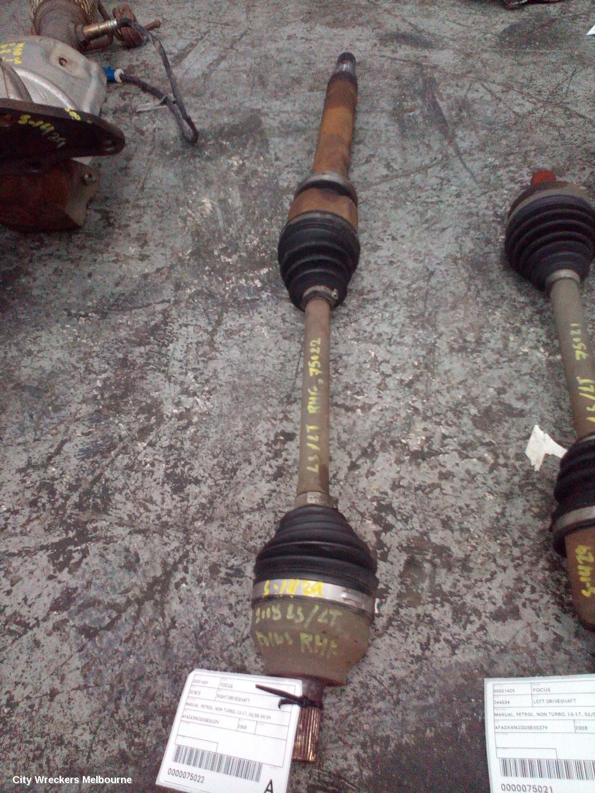 FORD FOCUS RIGHT DRIVESHAFT, MANUAL, PETROL, NON TURBO, LS-LT, 06/2005 - 04/2009