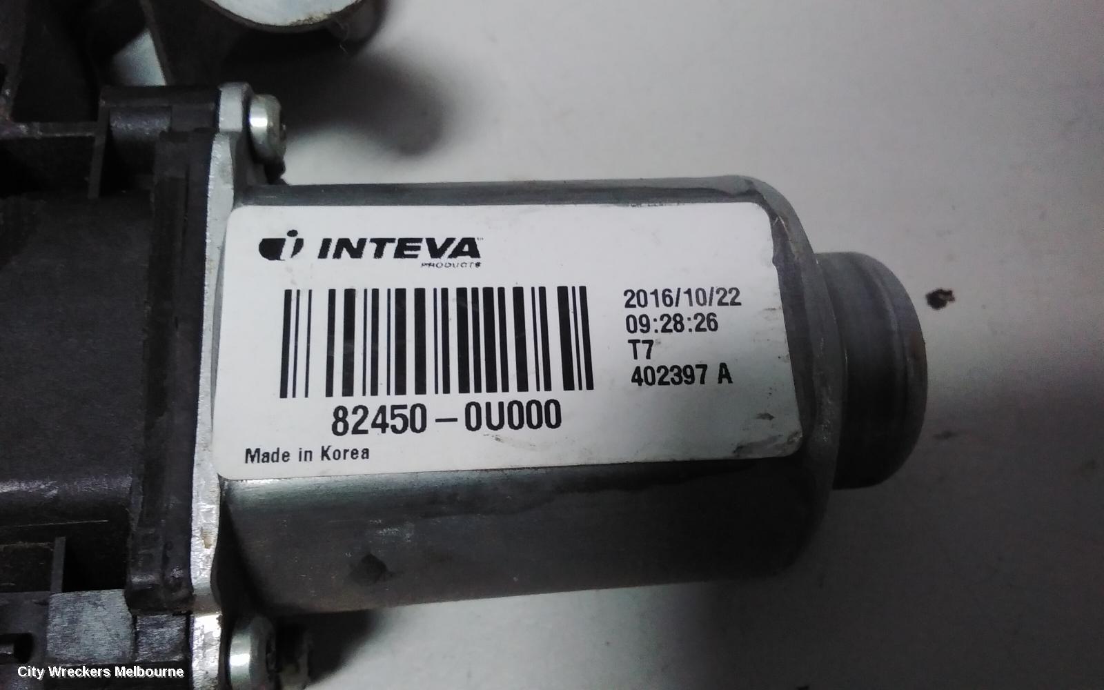 HYUNDAI ACCENT LEFT FRONT WINDOW REG/MOTOR, DOOR REG & MOTOR ASSY, RB, 07/2011 - 12/2019