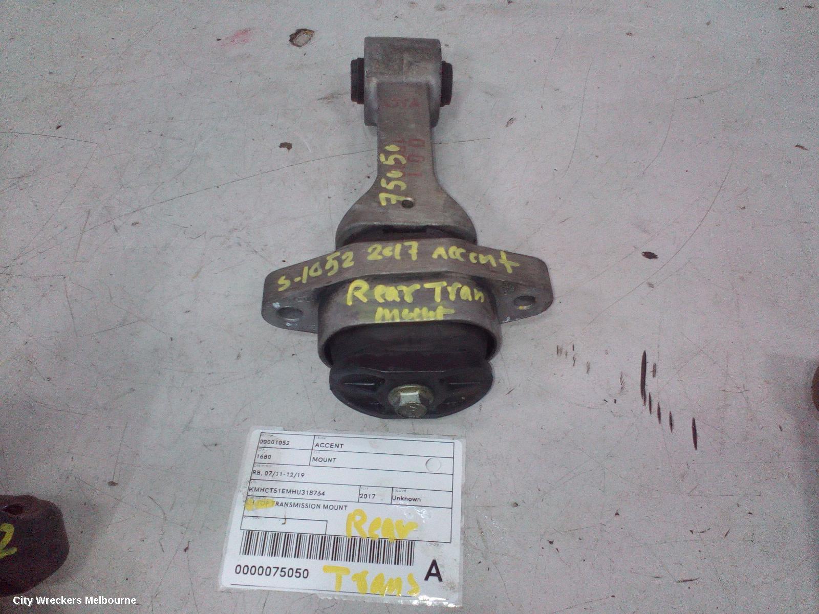 HYUNDAI ACCENT MOUNT, RB, 05/2011 - 12/2019