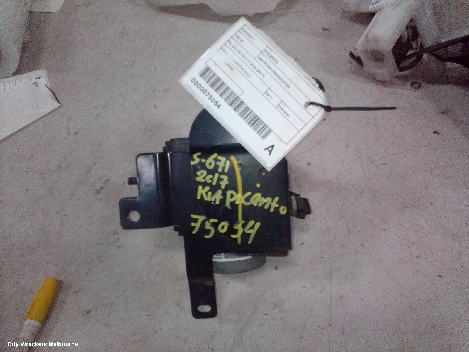 KIA PICANTO ABS PUMP/MODULATOR, TA, 03/2015 - 04/2017 (AUS ONLY)