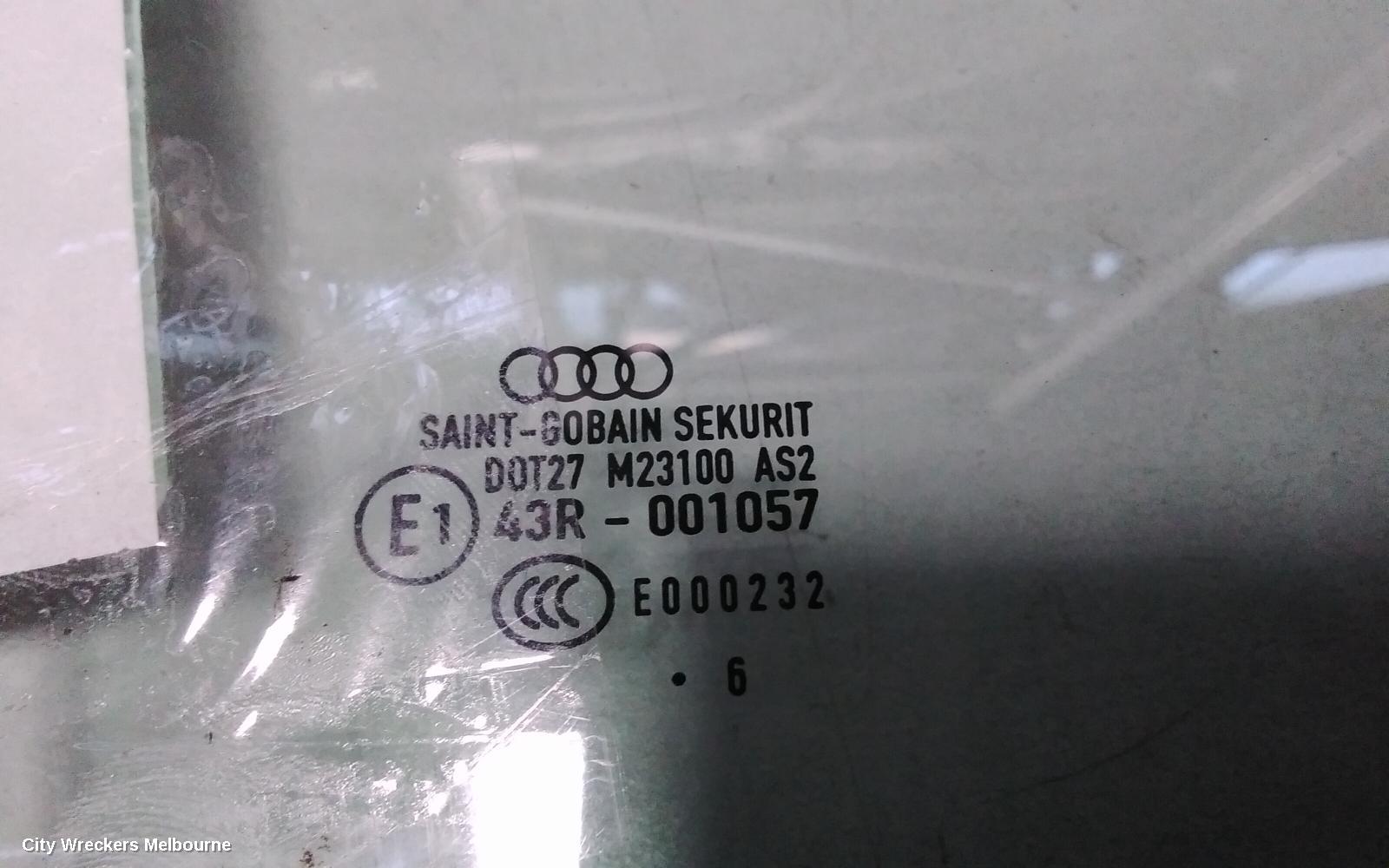 AUDI A3 RIGHT REAR DOOR WINDOW, 8P, 06/2004 - 04/2013