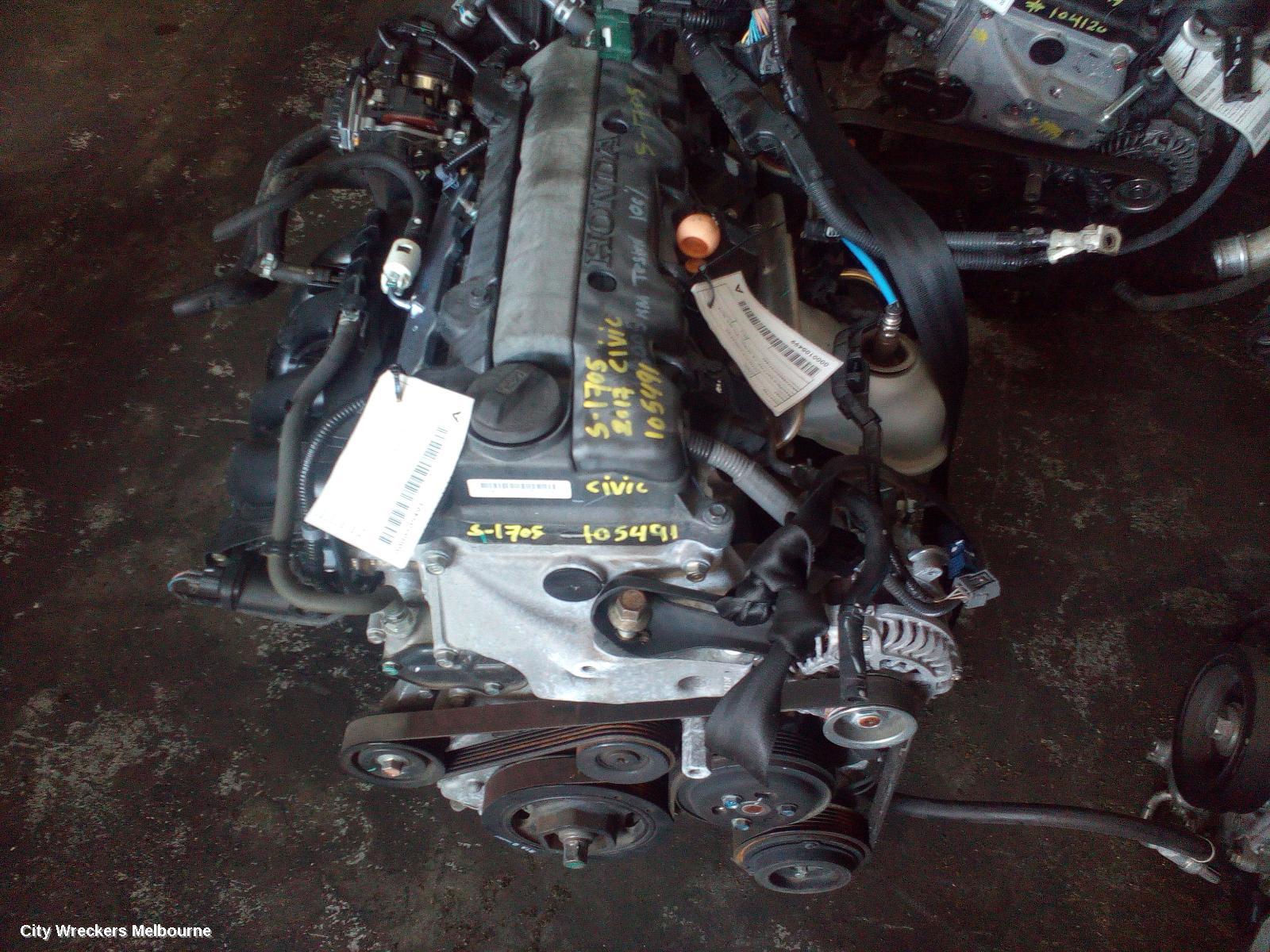 HONDA CIVIC ENGINE, PETROL, 1.8, 10TH GEN, 05/2016 ONWARDS