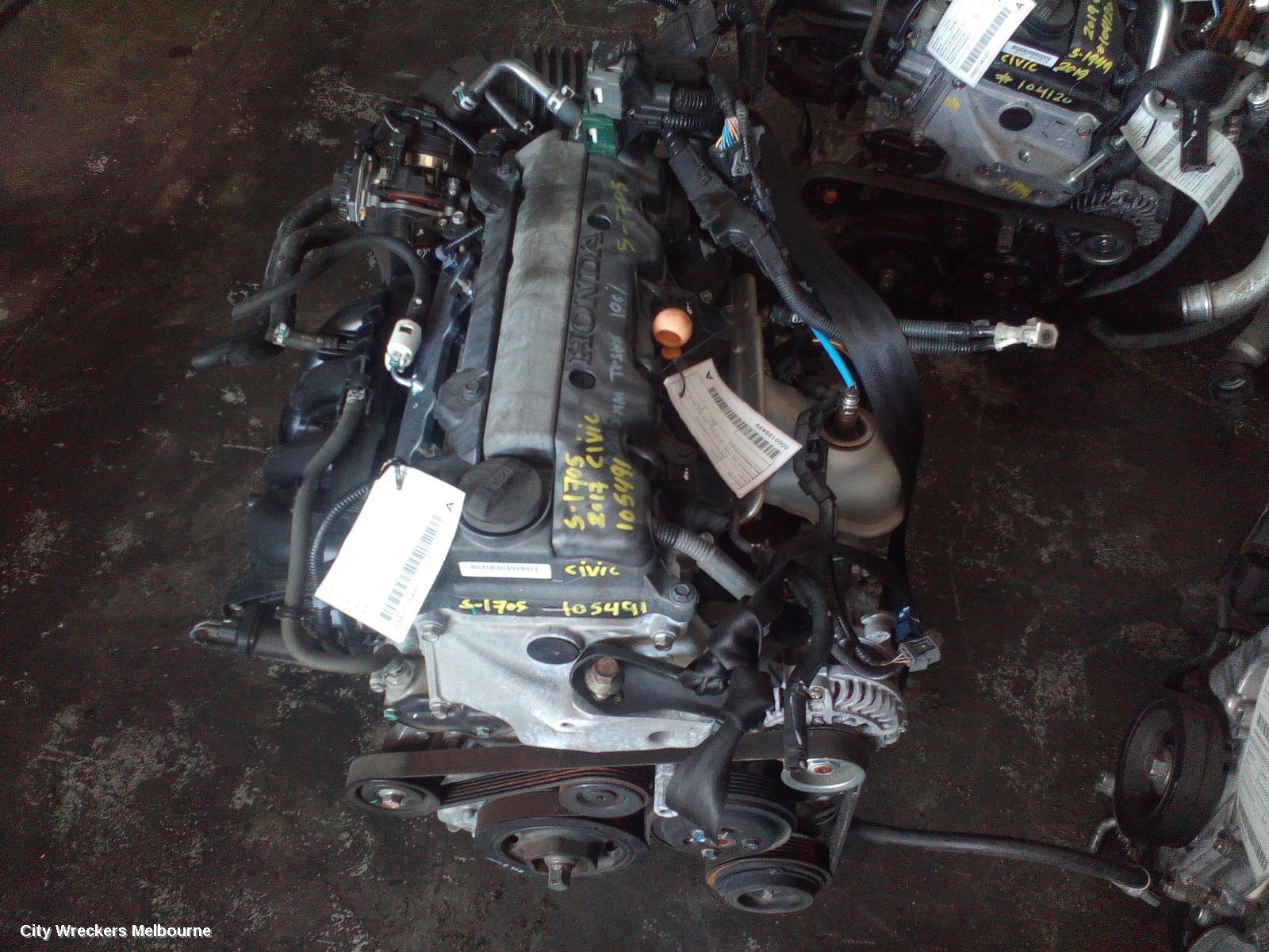 HONDA CIVIC ENGINE, PETROL, 1.8, 10TH GEN, 05/2016 ONWARDS