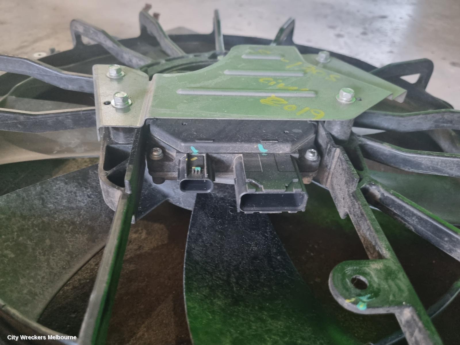 HONDA CIVIC FAN, RADIATOR FAN, 1.8, PETROL, 10TH GEN, 05/2016 ONWARDS