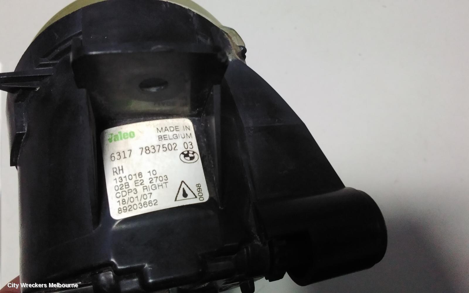 BMW 1 SERIES RIGHT INDICATOR/FOG/SIDE, BUMPER FOGLAMP, E82/E87/E88, COUPE/HATCH/CABRIO, OVAL TYPE, 10/2004 - 09/2013