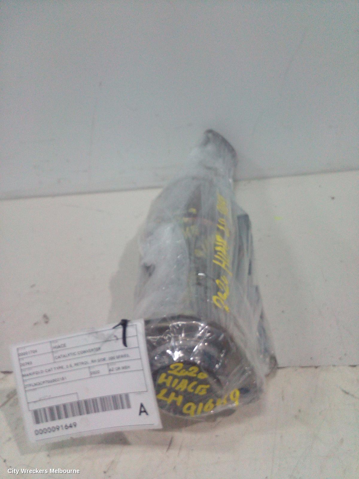 TOYOTA HIACE CATALYTIC CONVERTER, MANIFOLD-CAT TYPE, 3.5, PETROL, RH SIDE, 300 SERIES, 04/2019 - 12/2021