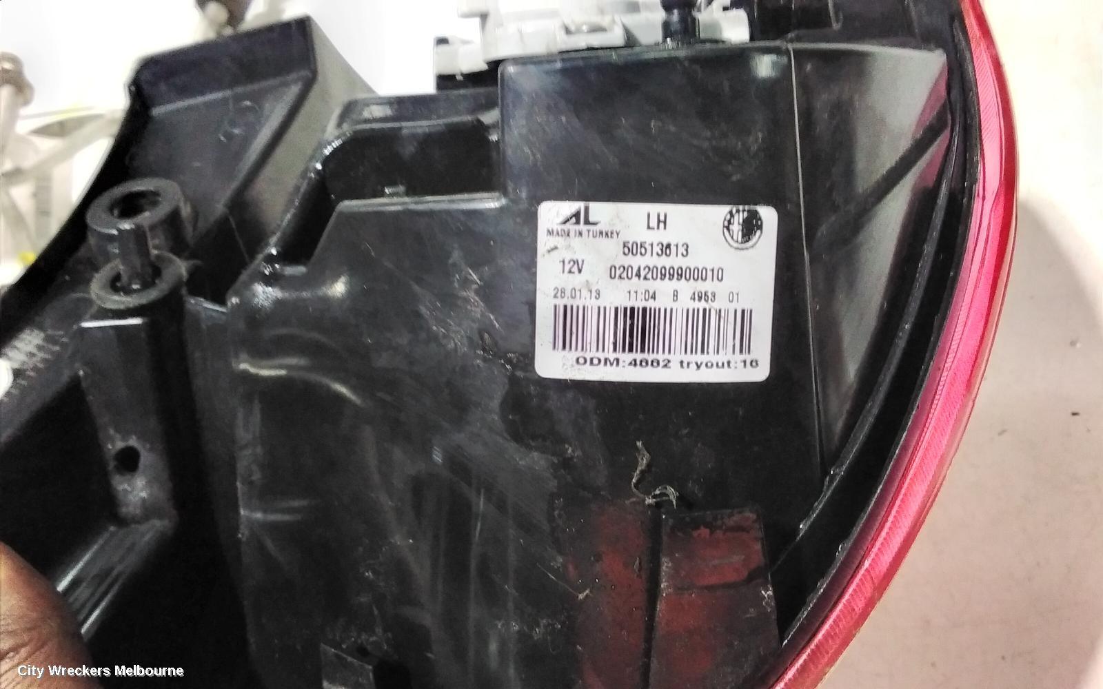 ALFA ROMEO GIULIETTA LEFT TAILLIGHT, 940 SERIES, 01/2011 - 12/2020