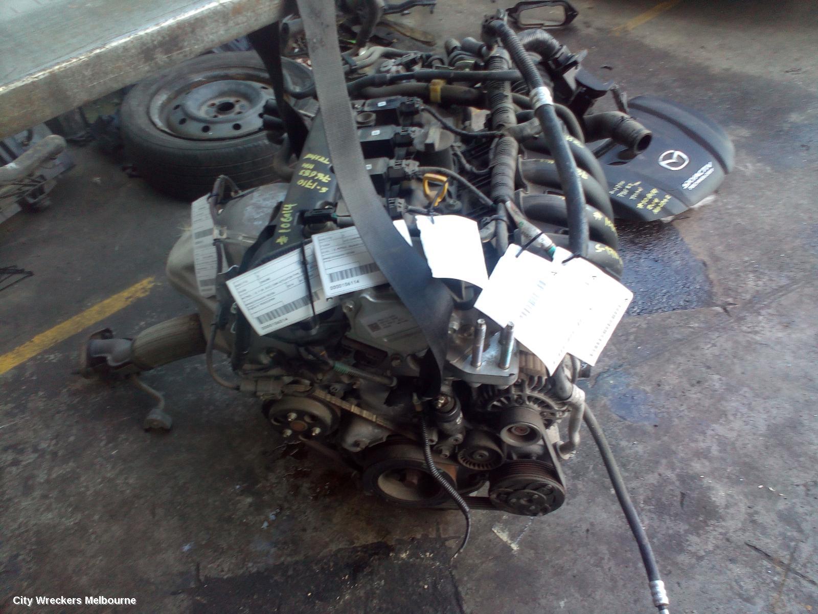 MAZDA 2 ENGINE, PETROL, 1.5, F-5P, ELEC CAM ACTUATOR TYPE, DJ/DL, 09/2014 ONWARDS