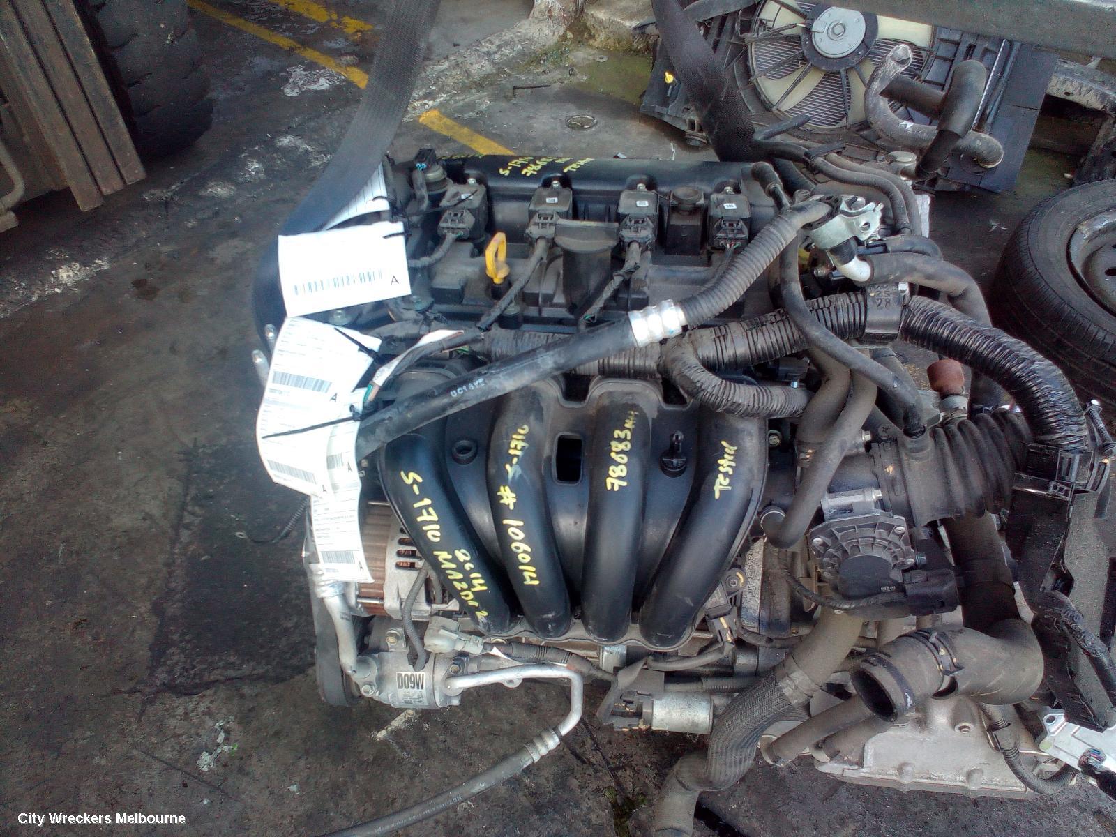 MAZDA 2 ENGINE, PETROL, 1.5, F-5P, ELEC CAM ACTUATOR TYPE, DJ/DL, 09/2014 ONWARDS