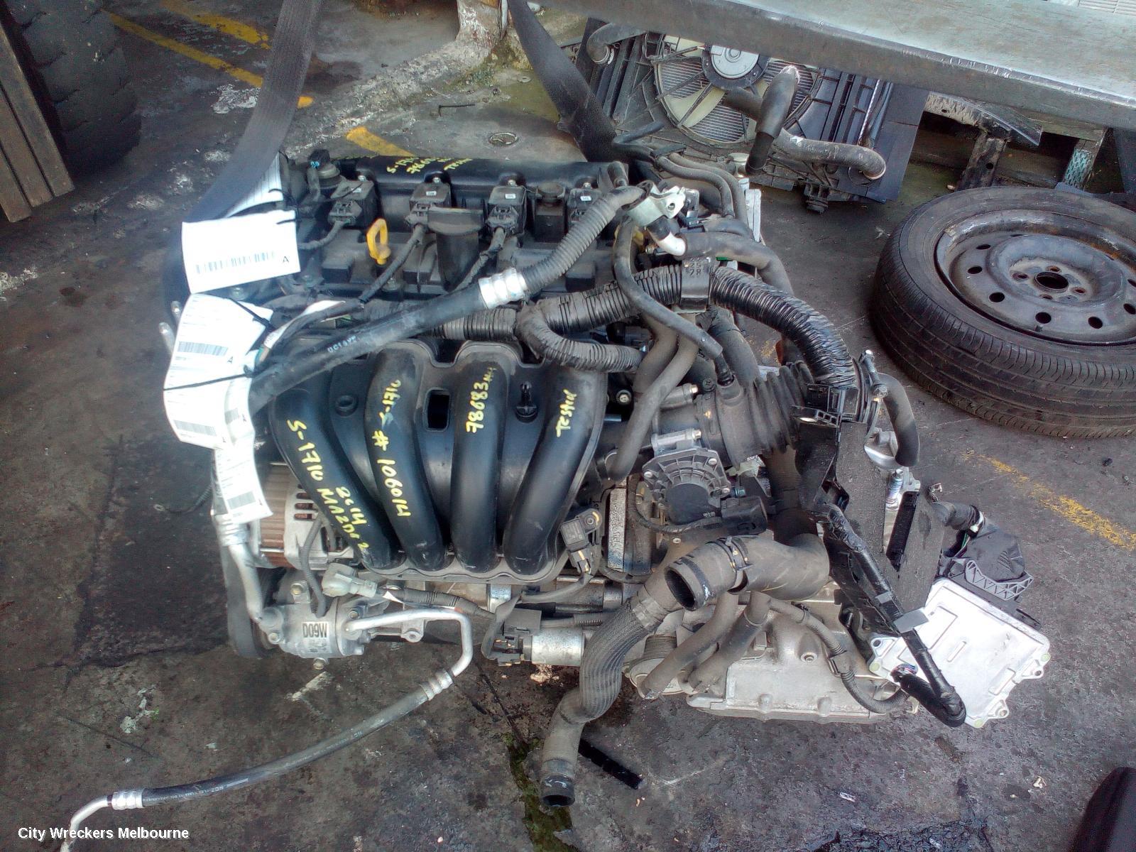 MAZDA 2 ENGINE, PETROL, 1.5, F-5P, ELEC CAM ACTUATOR TYPE, DJ/DL, 09/2014 ONWARDS