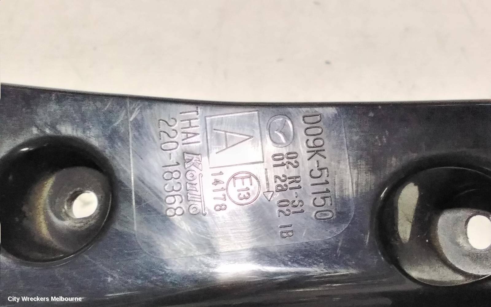 MAZDA 2 RIGHT TAILLIGHT, DJ, HATCH, HALOGEN TYPE, 09/2014 ONWARDS