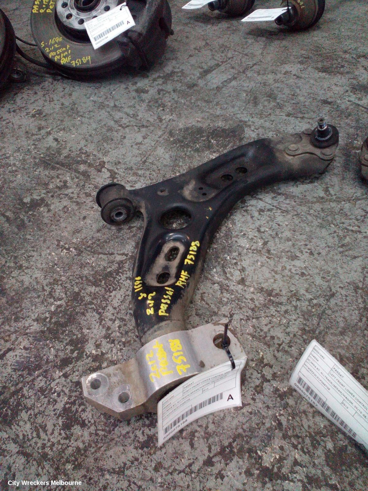VOLKSWAGEN PASSAT RIGHT FRONT LOWER CONTROL ARM, 3C/MK6 B7, ALLTRACK/SEDAN/WAGON, 09/2010 - 05/2015