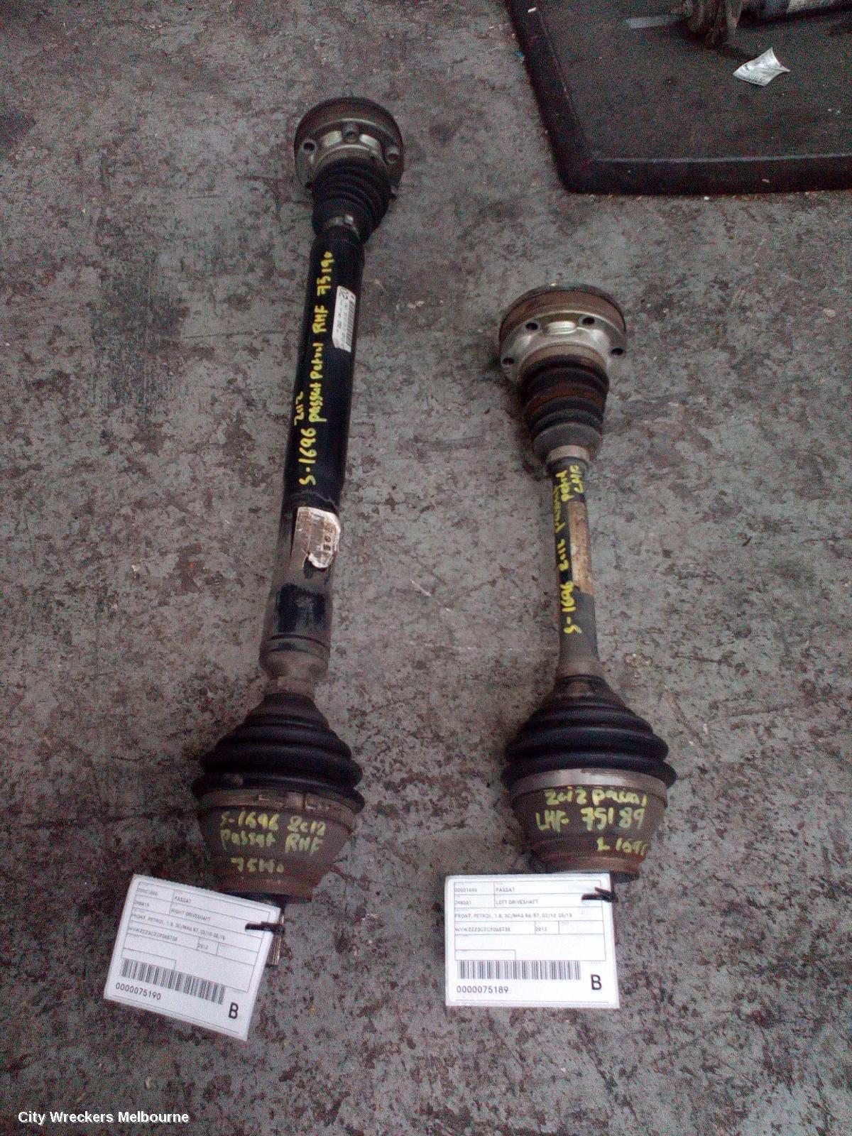 VOLKSWAGEN PASSAT LEFT DRIVESHAFT, FRONT, PETROL, 1.8, 3C/MK6 B6-B7, 02/2010 - 05/2015