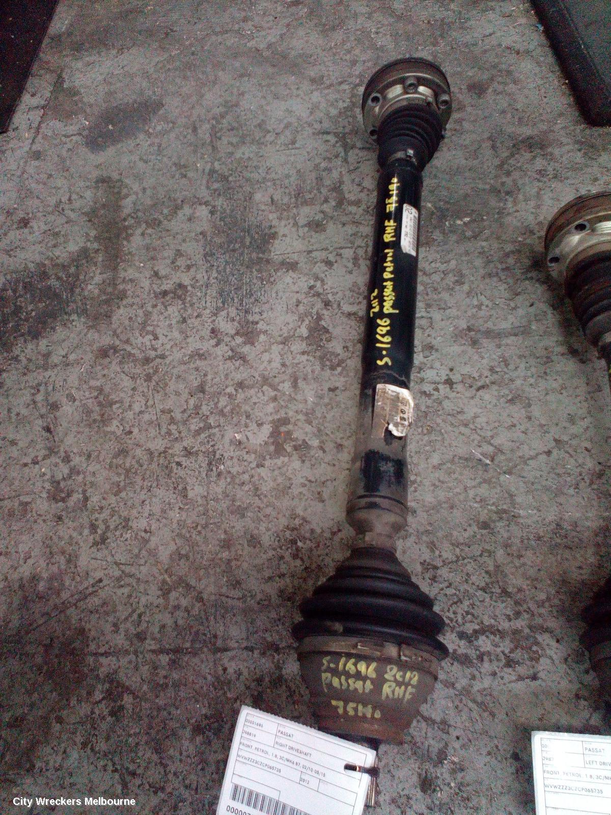 VOLKSWAGEN PASSAT RIGHT DRIVESHAFT, FRONT, PETROL, 1.8, 3C/MK6 B7, 02/2010 - 05/2015