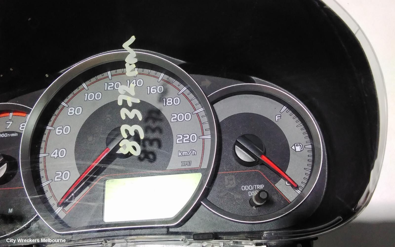 TOYOTA YARIS INSTRUMENT CLUSTER, AUTO T/M, NCP13#, 07/2014 - 12/2019