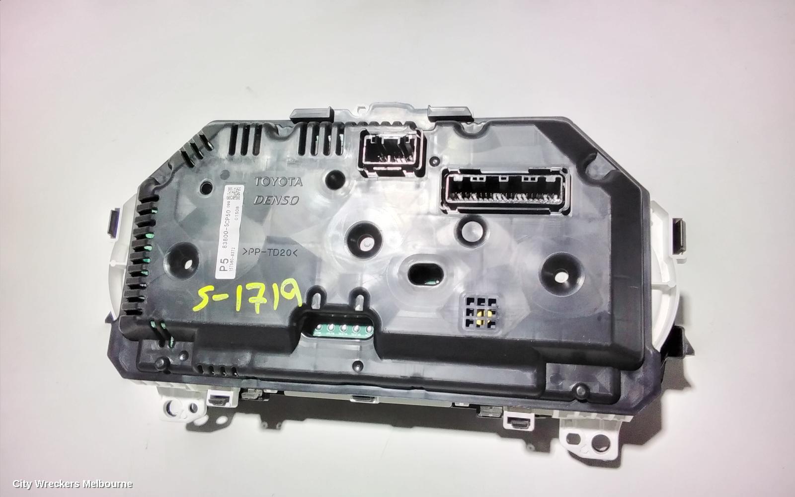 TOYOTA YARIS INSTRUMENT CLUSTER, AUTO T/M, NCP13#, 07/2014 - 12/2019