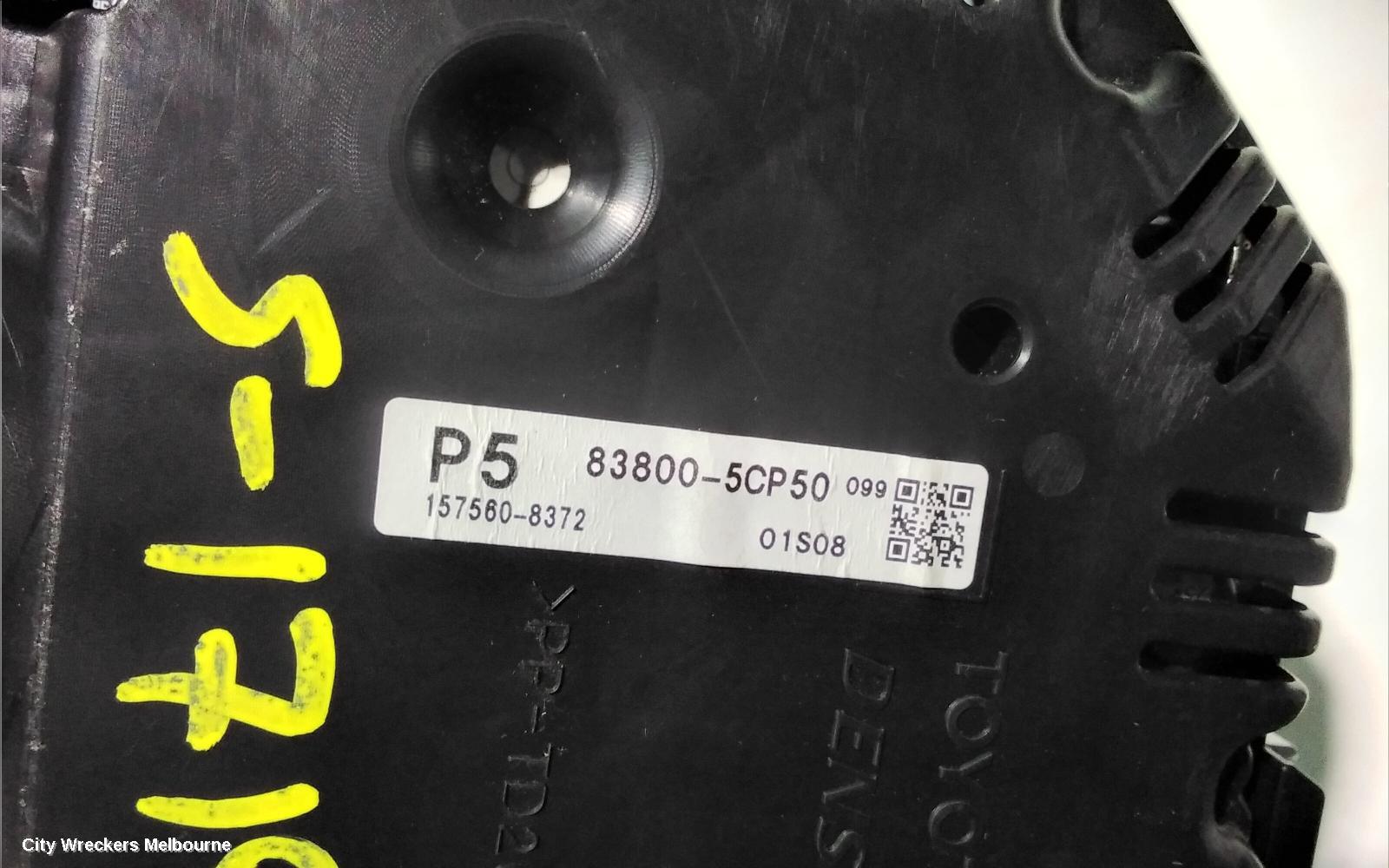 TOYOTA YARIS INSTRUMENT CLUSTER, AUTO T/M, NCP13#, 07/2014 - 12/2019