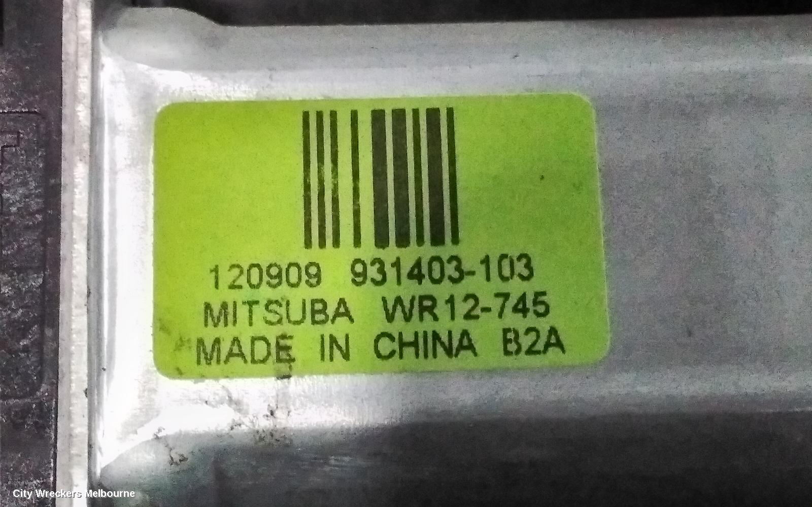 JEEP GRANDCHEROKEE RIGHT REAR WND REG/MOTOR, WK, 10/2010 - 02/2022