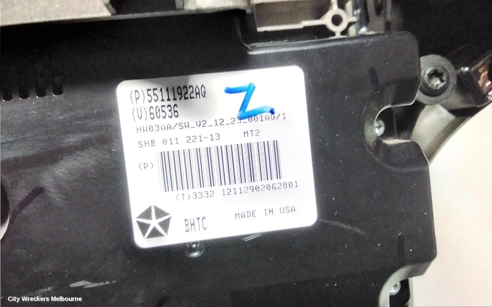 JEEP GRANDCHEROKEE HEATER/AC CONTROLS, DUAL ZONE CLIMATE CONTROL, NON SEAT COOLING TYPE, WK, 10/2010 - 03/2013