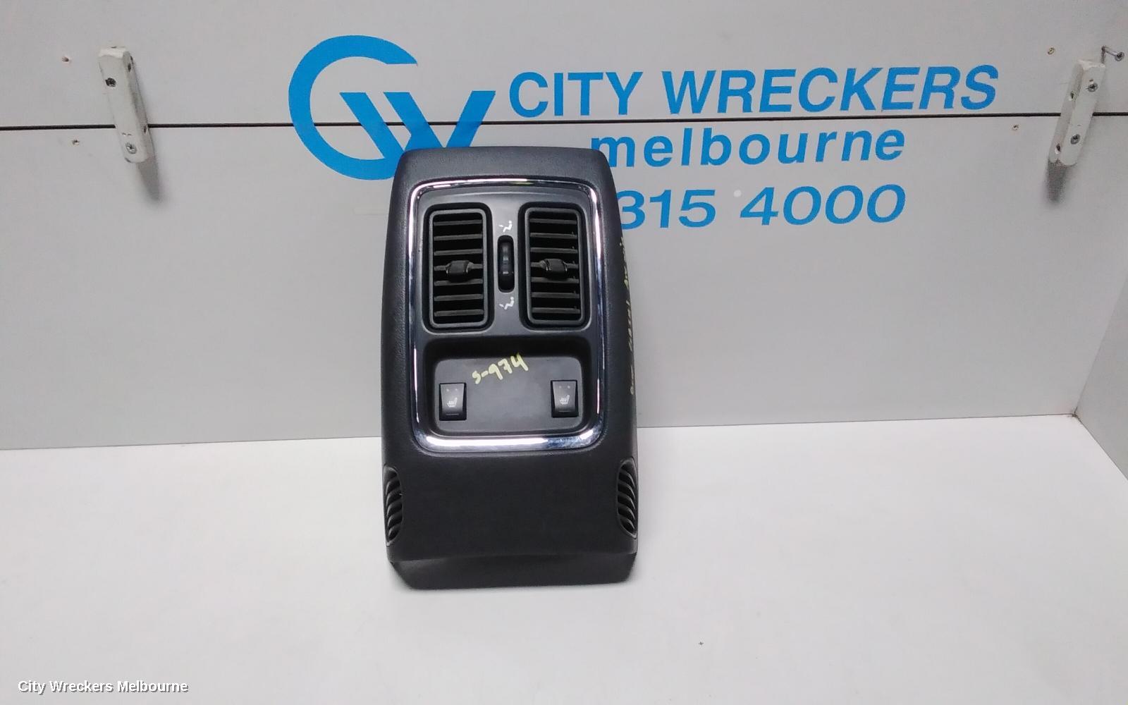 JEEP GRANDCHEROKEE CONSOLE, CONSOLE LID ONLY, 8 SPEED, LEATHER, BLACK STITCH, WK, 04/2013 ONWARDS