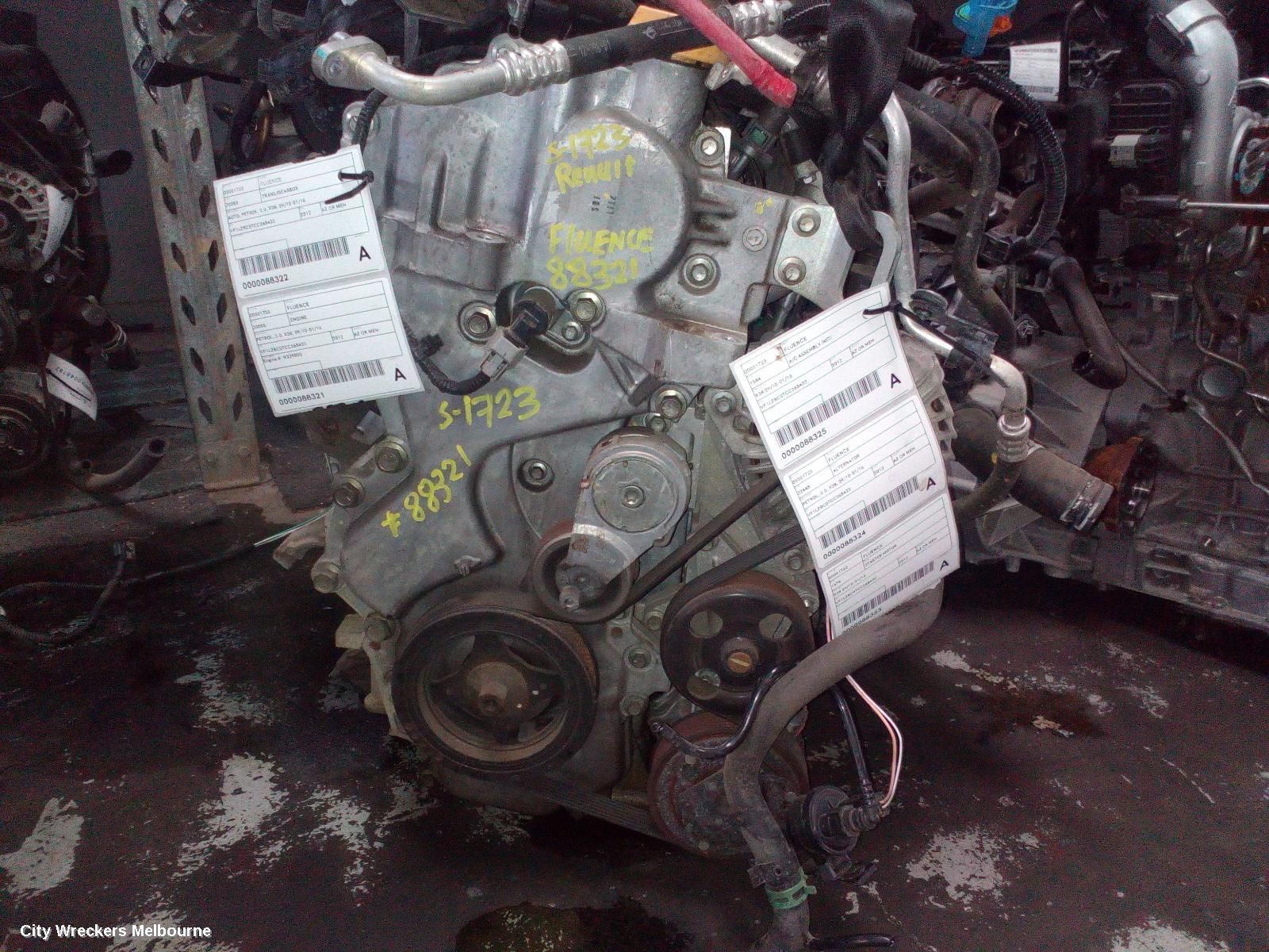 RENAULT FLUENCE ENGINE, PETROL, 2.0, X38, 09/2010 - 01/2016