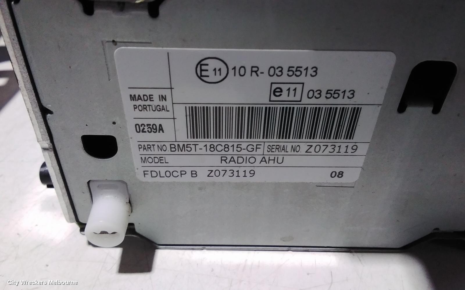FORD FOCUS RADIO/CD/DVD/SAT/TV, HEAD UNIT (FORD AUDIO SYSTEM), LW, 05/2011 - 08/2015