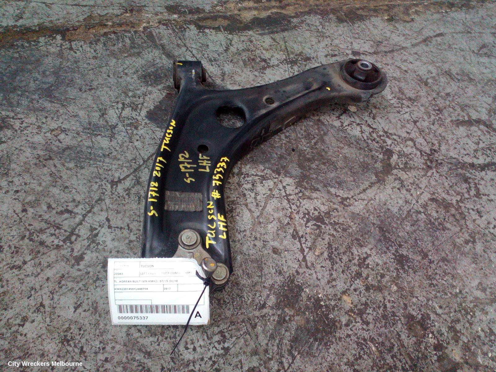 HYUNDAI TUCSON LEFT FRONT LOWER CONTROL ARM, TL, KOREAN BUILT (VIN KMHJ), 07/2015 - 06/2018