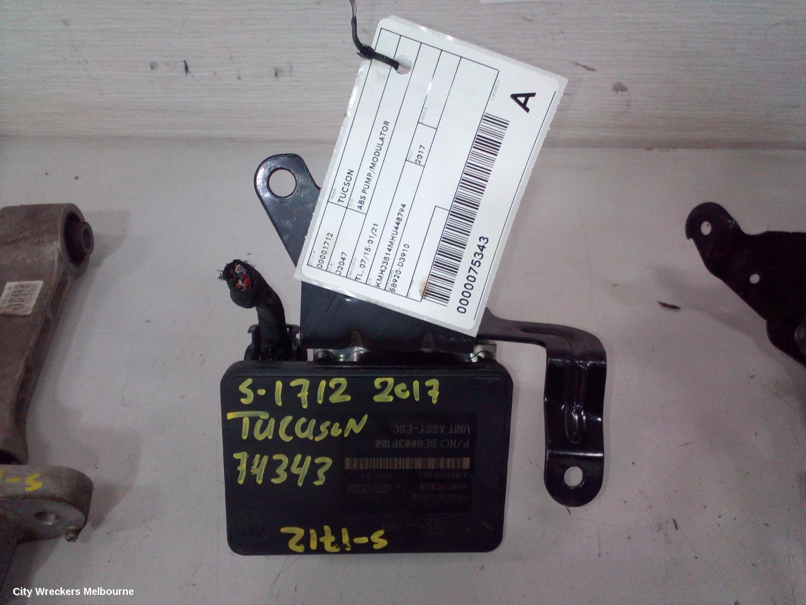 HYUNDAI TUCSON ABS PUMP/MODULATOR, TL, 07/2015 - 01/2021