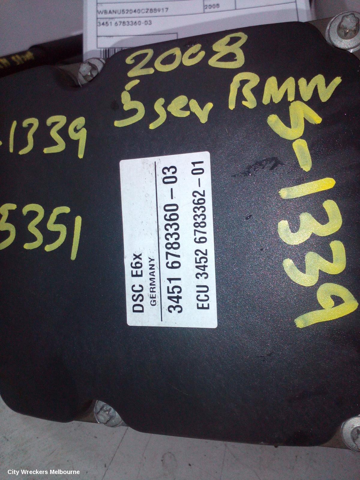 BMW 5 SERIES ABS PUMP/MODULATOR, E60, ON MODULE P/N 34516783360, ON ALLOY P/N 0265250217 P/N 34516774679, 10/2003 - 04/2010
