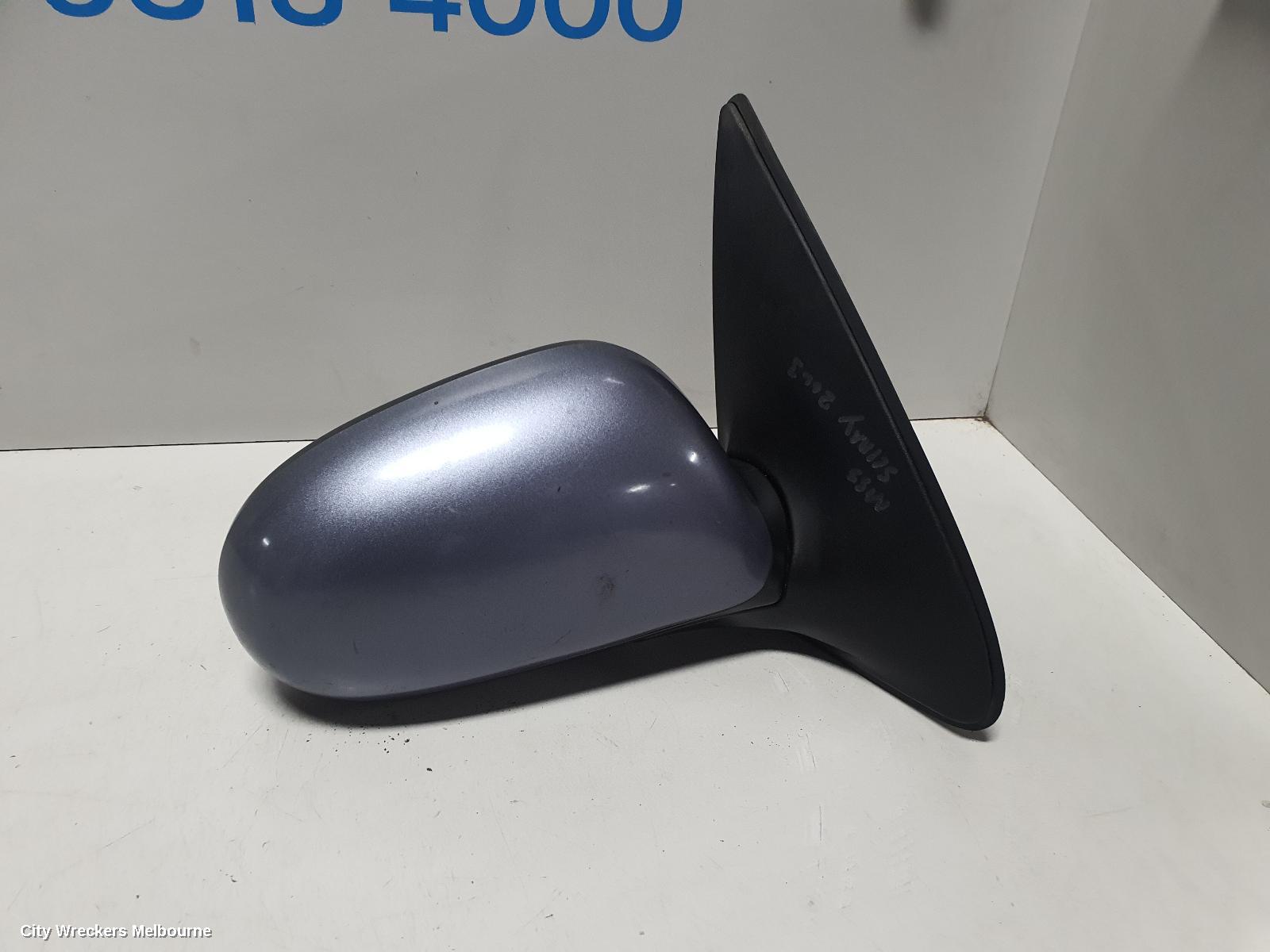 NISSAN PULSAR RIGHT DOOR MIRROR, N16, SEDAN, COLOUR CODED, 07/2000 - 07/2003