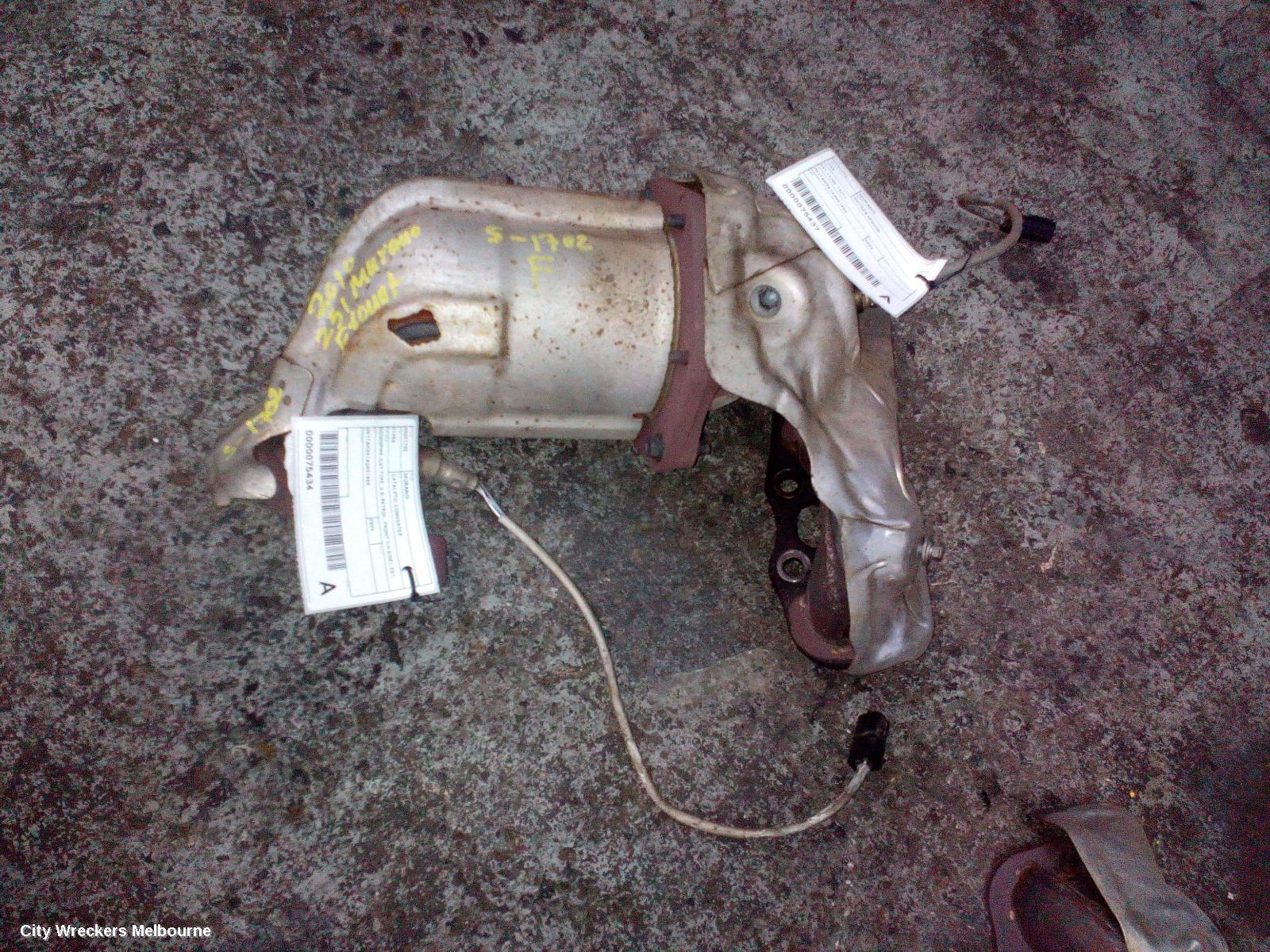 NISSAN MURANO CATALYTIC CONVERTER, DOWNPIPE-CAT TYPE, 3.5, PETROL, FRONT (LH SIDE), Z51, 12/2008 - 12/2014