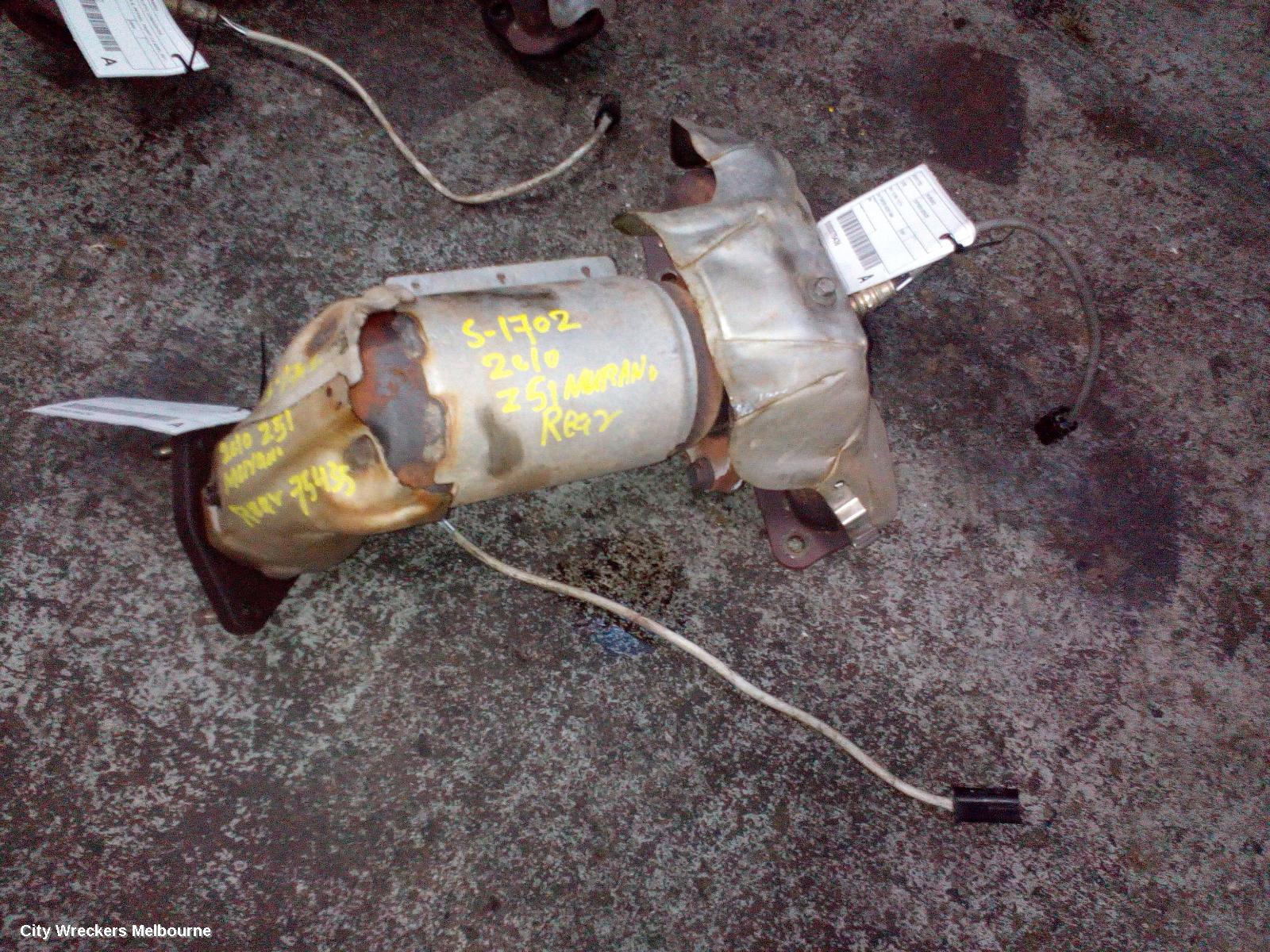 NISSAN MURANO CATALYTIC CONVERTER, DOWNPIPE-CAT TYPE, 3.5, PETROL, REAR (RH SIDE), VQ35, Z51, 12/2008 - 12/2014