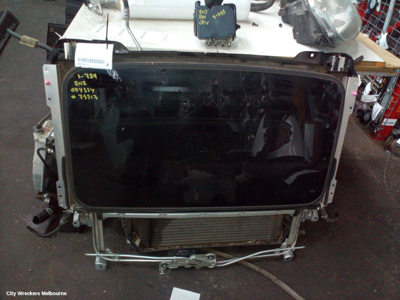 HONDA ODYSSEY ROOF GLASS/SUNROOF/T, RB3, 04/2009 - 12/2013