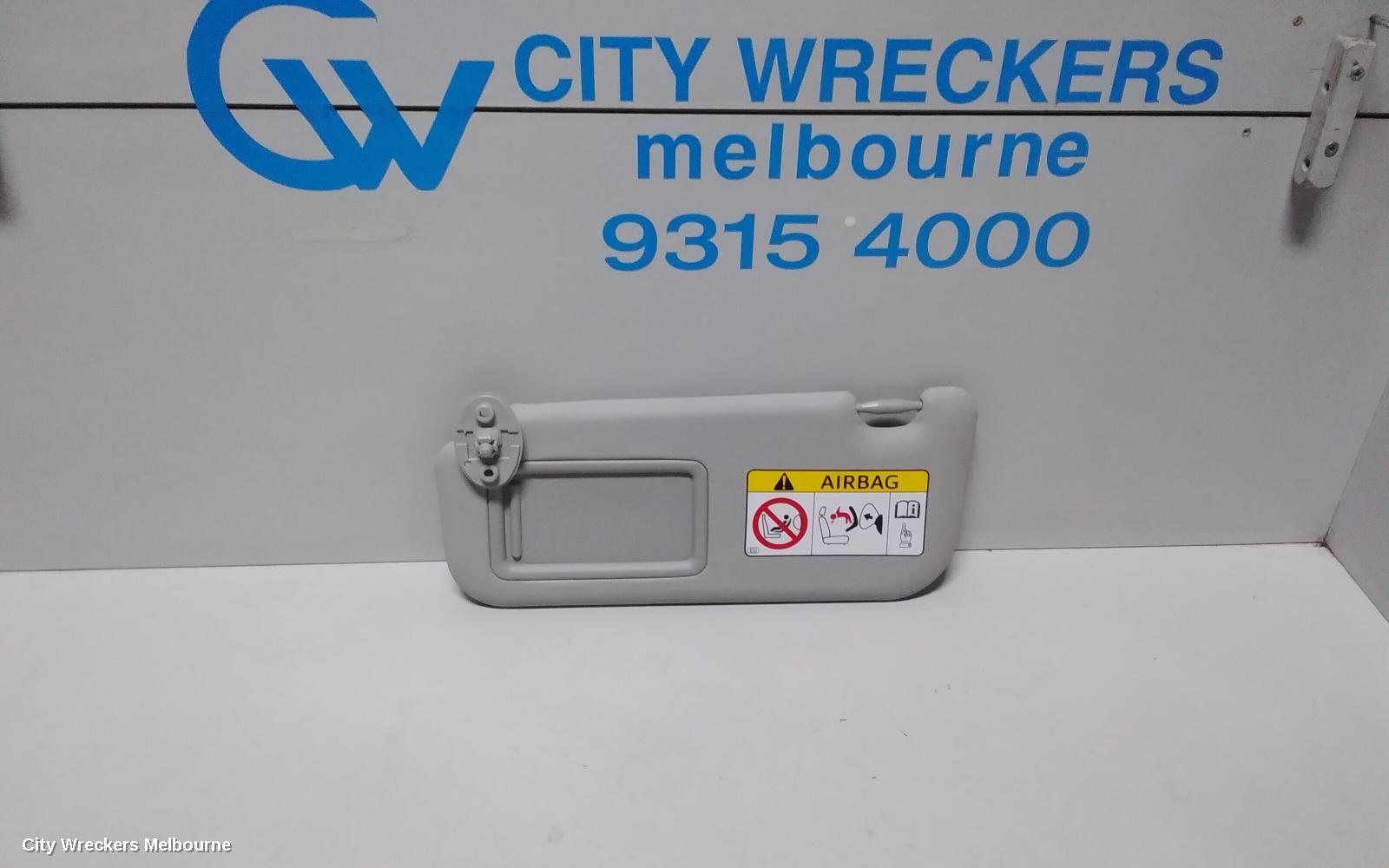 TOYOTA YARIS SUNVISOR, NCP13#, RH SIDE, 08/2011 - 12/2019