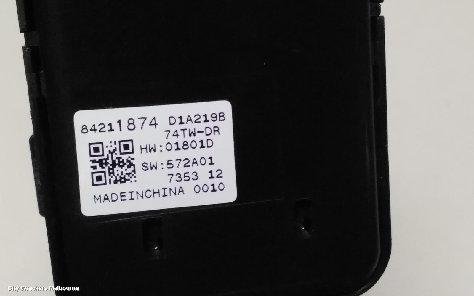 HOLDEN COMMODORE PWR DR WIND SWITCH, RH FRONT (MASTER SWITCH), ZB, HATCH/WAGON, 10/2017 - 12/2020