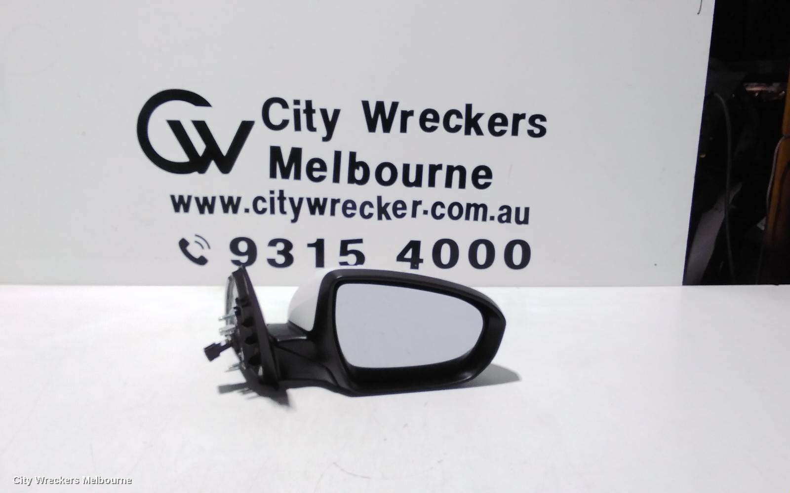 KIA OPTIMA RIGHT DOOR MIRROR, TF, POWER FOLD, NON BLIND SPOT, RECTANGLE PLUG TYPE (8 PIN), 10/2013 - 10/2015